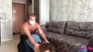 Brunette Blowjob and Pussy Fucking after Training