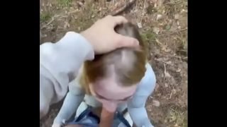 Public Fuck In The Forest With a Blonde Slut