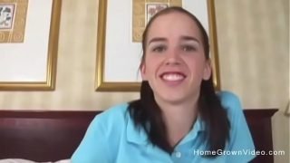 Small tit brunette teen fucked hard